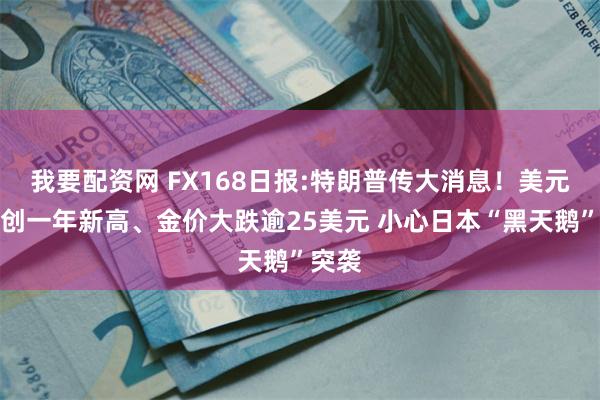 我要配资网 FX168日报:特朗普传大消息！美元飙升创一年新高、金价大跌逾25美元 小心日本“黑天鹅”突袭