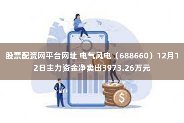 股票配资网平台网址 电气风电（688660）12月12日主力资金净卖出3973.26万元
