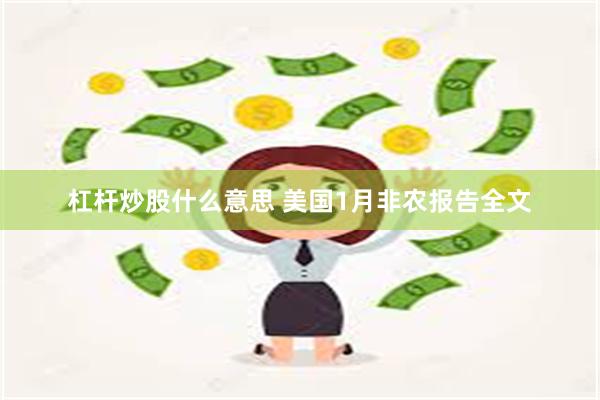 杠杆炒股什么意思 美国1月非农报告全文